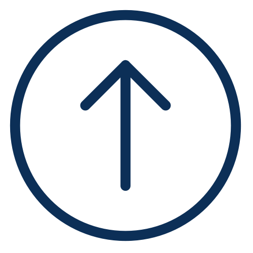 circle with up arrow icon