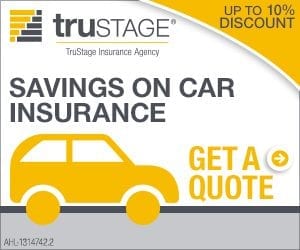 TruStage - Savings on Car Insurance with car graphic