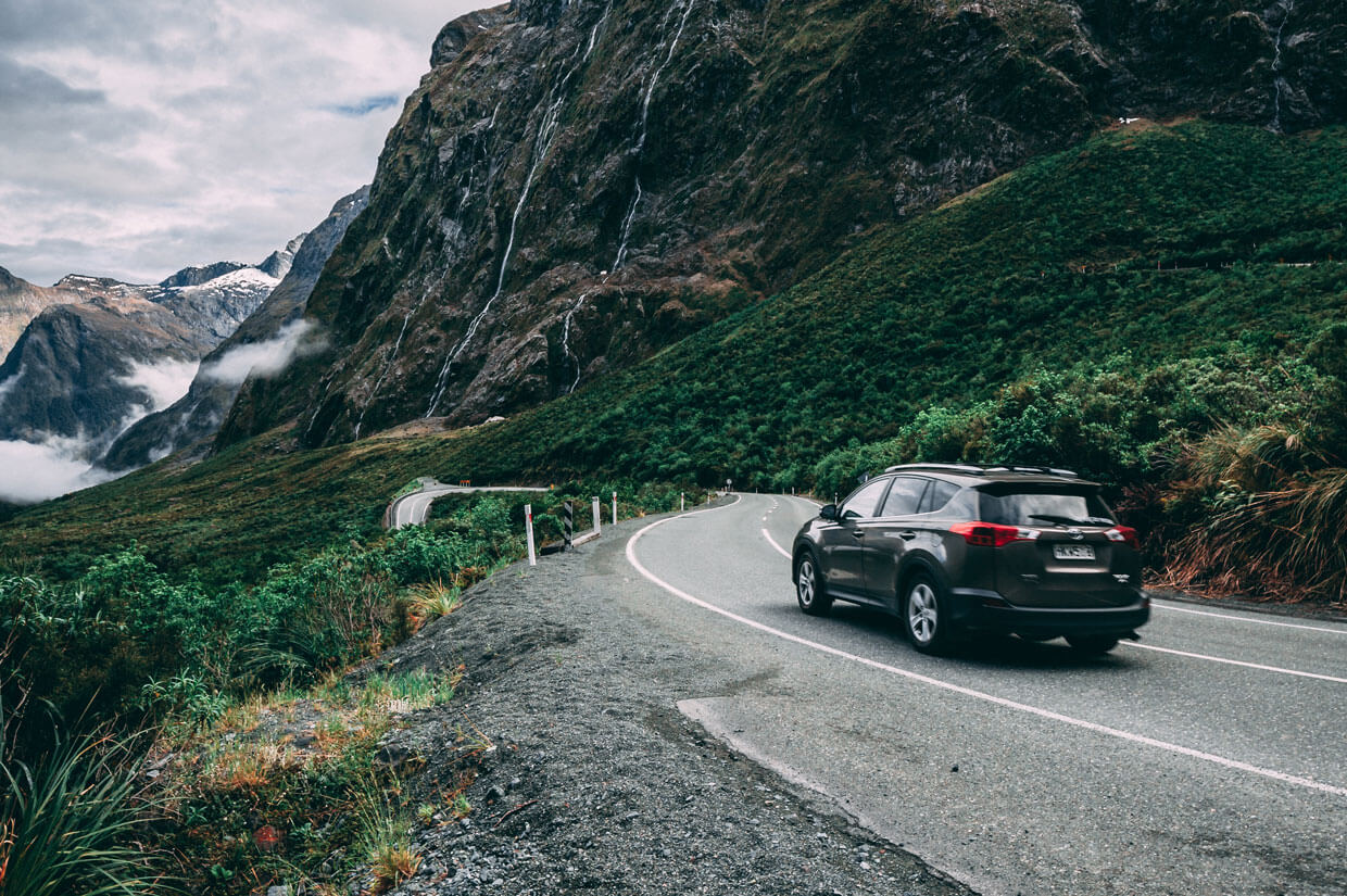 car on a winding road