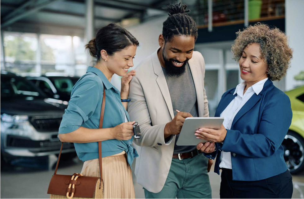 Signing auto loan application