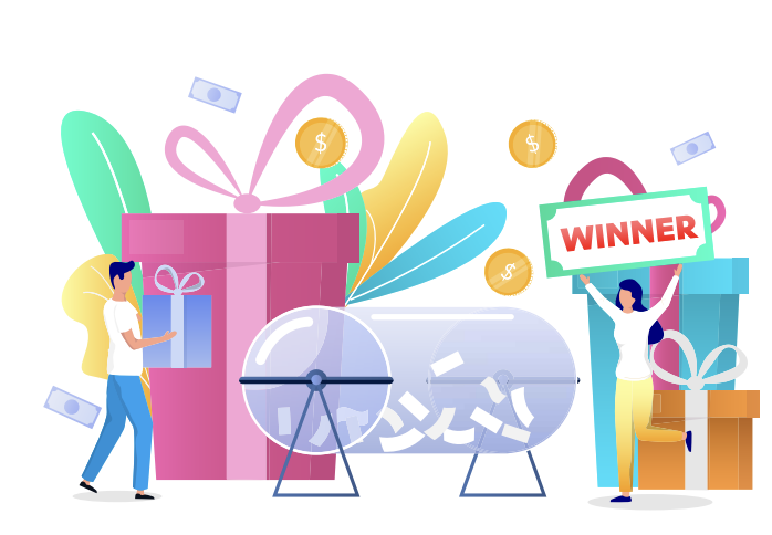 Graphic of raffle winner